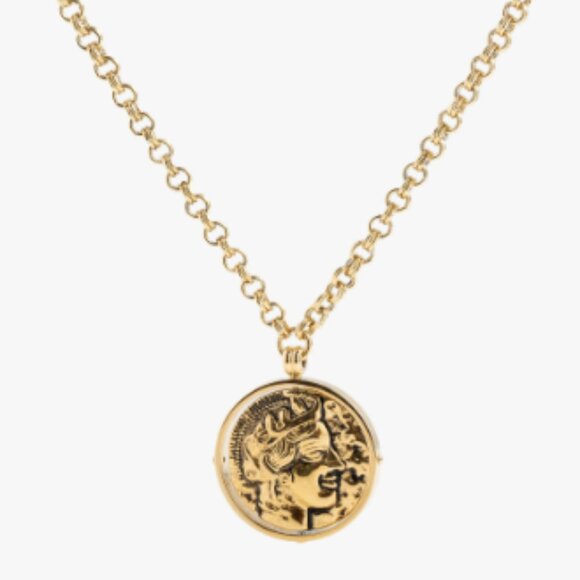 Alex & Ani Yellow Gold Coin Spinner 28-inch Pendant Necklace - Picture 1 of 4